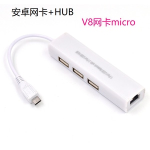 ฮับ USB สำหรับ Android พร้อมพอร์ต Ethernet Micro USB RJ45 Converter OTG สำหรับแท็บเล็ตและโทรศัพท์ - Product Image 2