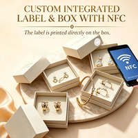Boîte à bijoux de luxe avec étiquette de sécurité RFID NFC antivol, boîte à bague intelligente personnalisée, boîtes rigides, art pour magasin de détail, OEM, vente en gros