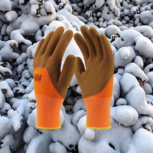 كبير الحجم 300 #   قفازات عمل صناعية مطلية باللاتكس مصنوعة من القطن/اللاتكس للدفء في الشتاء وحماية اليدين أثناء العمل - Product Image 3