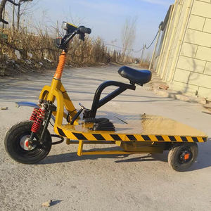 Platte wagen gereedschapslogistiek elektrisch magazijn vierwiel <span class=keywords><strong>pallet</strong></span> vrachtmagazijn platformkar - Product Image 5