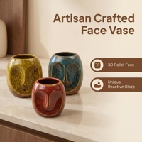 Vas Keramik Kiln Glaze Abstrak, Tempat Lilin Multifungsi, Pot Bunga, Seni Modern, Dekorasi Meja Rumah, Ornamen, Grosir