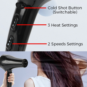 Secador de Pelo Profesional para Salón OEM/ODM, Secador de Pelo Potente al por Mayor, con Aire Frío y Caliente - Product Image 2