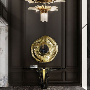 <span class=keywords><strong>Console</strong></span> <span class=keywords><strong>En</strong></span> or De luxe italienne avec Miroir, borne d'arcade <span class=keywords><strong>En</strong></span> marbre, Table moderne, modèle italien avec Miroir - Product Image 4