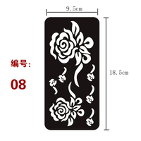 Autocollants de tatouage 3D populaires à petite image, pochoirs de tatouage au henné sexy pour filles, pochoirs de peinture corporelle en papier pour tatouage