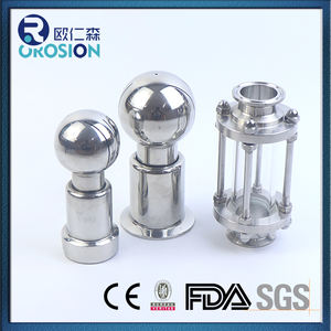 360 ° dönen paslanmaz çelik bağlantı elemanları manuel TC temiz top 50.5mm çap 316L su medya sprey temizleme topu - Product Image 6