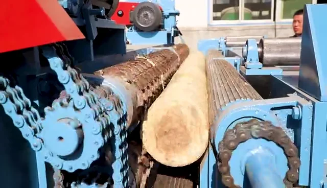 Log Tree Debarking Machine for veneer peeling