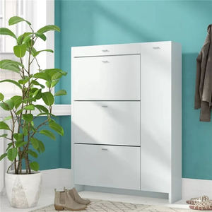 <span class=keywords><strong>Meuble</strong></span> de rangement <span class=keywords><strong>à</strong></span> <span class=keywords><strong>chaussures</strong></span> en bois <span class=keywords><strong>blanc</strong></span>, <span class=keywords><strong>design</strong></span> moderne, modulaire, étanche, gain de place, avec tiroir, pour la maison et l'hôtel - Product Image 1