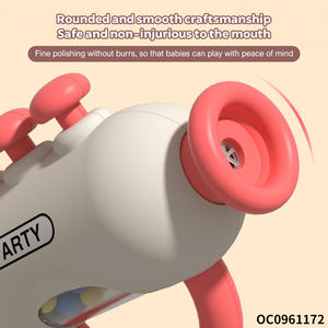 ชุดทรัมเป็ตพลาสติกสีแดงชุดเครื่องดนตรีเป็นมิตรต่อสิ่งแวดล้อมสำหรับของเล่นเด็กวัยหัดเดิน - Product Image 5