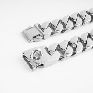 Collar de Cadena Resistente para Perros Grandes, 32 mm de Ancho, Acero Inoxidable Resistente a Mordeduras, Cadenas para Perros Grandes, Entrenamiento y Paseo - Product Image 4