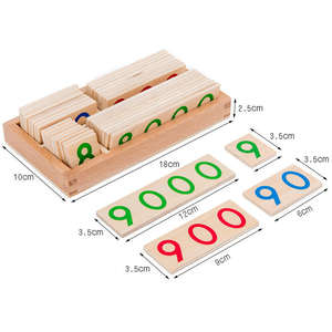 Haute qualité bébé Montessori numéro cartes éducatifs mathématiques aides pédagogiques jouets pour enfants - Product Image 3