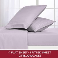 Échantillon disponible Ensemble de draps en microfibre solide super doux et facile d'entretien 4 pièces Meilleure vente Ensemble de draps de lit Couleur lilas
