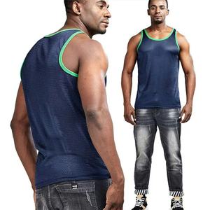 Newest Custom Private Label Men's Gym <b>Top</b> <b>Sleeveless</b> Sports Tank <b>Top</b> Polyester Spandex Mesh Casual Men Tank <b>Tops</b> - Product Image 6