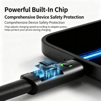 Câble de charge rapide tressé HC 240W PD Type-C avec indicateur LED de puissance automatique 1M 2M pour ordinateur portable et téléphone