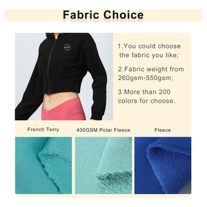 เสื้อมีฮู้ดแบบรูดซิปสำหรับผู้หญิงผ้าเฟรนช์เทอร์รี่พิมพ์โลโก้ออกแบบได้ตามต้องการ - Product Image 2