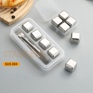 Boîte de rangement pour mini-glaçons réutilisables en acier inoxydable 304, pierres à whisky et à vin réfrigérantes - Product Image 2