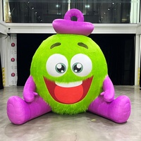 Ballon publicitaire gonflable géant personnalisé de 3,5 m / 11,48 pi en Oxford, personnages de dessins animés gonflables, homme publicitaire gonflable