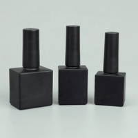 Botol Kutek Gel UV Kaca Custom dengan Tutup & Kuas 7ml/10ml/12ml/16ml/15ml Desain Persegi Pipih Wadah Kutek Kosong