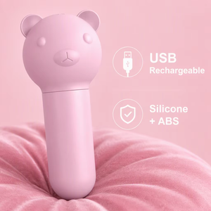 Vibratore Portatile a Forma di Orsetto <span class=keywords><strong>con</strong></span> 10 Modalità di Vibrazione, Ricaricabile USB, Silenzioso, per Masturbazione Femminile - Product Image 4