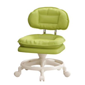 Cream Colored Universal Caster Stool With <b>Backrest</b> Portable Home Shoe Changing Bench For Children Adults Elderly - Product Image 3