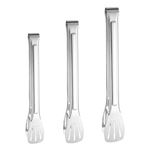 Stainless Steel Barbecue Tongs <b>3</b> Pcs Heavy Duty Oven Safe Kitchen Food Handling Tools For Grilling Baking Steak - Product Image 5