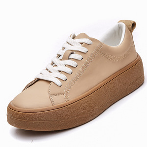 Platform <b>Shoes</b> New Korean Version of Casual Round Toe Lace-up <b>Soft</b> Genuine Leather Style Ladies A3 - Product Image 2