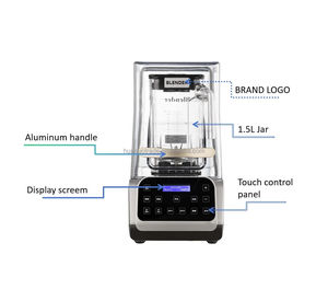 Blender Commercial Silencieux avec Couvercle Insonorisant, Machine de Traitement des Aliments Entièrement Automatique et Multifonctionnelle pour Salons de Thé et Glaces - Product Image 2