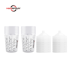 Macchina corpo gravità tazza mangime vernice Spray pistola plastica PISA tazze miscelazione aria Spray Auto - Product Image 1