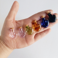 Coloré Mini mignon coeur en forme de bricolage à la main souhaitant flacons décoration de la maison stockage bouteille collier pendentif bouché bouteille en verre