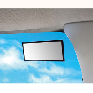 Car Suction Cup Rearview <b>Mirror</b> Large Square Black <b>Plastic</b> Baby Car Window Safety <b>Mirror</b> With Ball Joint And Vacuum Base - Product Image 2