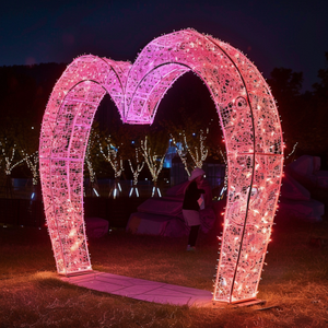 Romántico Túnel de corazón LED-Arco de pasarela iluminado para eventos - Product Image 4