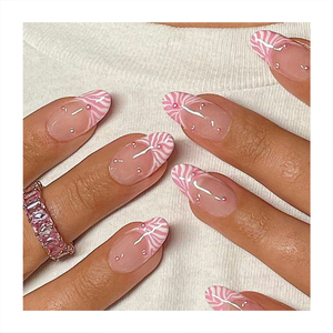 Faux <span class=keywords><strong>Ongles</strong></span> Longs en <span class=keywords><strong>Amande</strong></span> <span class=keywords><strong>French</strong></span> Manucure de Haute Qualité, Résistants à l'Eau, Faits à la Main, en Acrylique, à Coller - Product Image 4