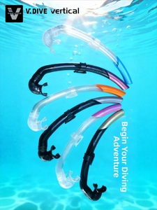 V.DIVE SS One - Snorkel <span class=keywords><strong>de</strong></span> Buceo <span class=keywords><strong>Libre</strong></span> <span class=keywords><strong>de</strong></span> Dos Tonos, Manguera <span class=keywords><strong>de</strong></span> Silicona Completa, Ligero, Duradero, No Tóxico, Unisex, 0.35m - Product Image 2