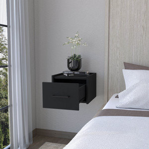 Elfrida Wall-Mounted Nightstand Single Drawer Spacious Top <b>Shelf</b> <b>Bedroom</b> Storage - Product Image 5