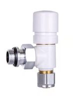 Kit de vanne de radiateur thermostatique Huibo moderne blanc peint, certifié CE, résistant au feu, pour système de chauffage hydronique d'appartement