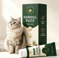 Pâte anti-boules de poils pour chats, riche en protéines et sans céréales, OEM ODM, complément alimentaire naturel pour animaux de compagnie, contrôle des boules de poils, soutien digestif pour chats