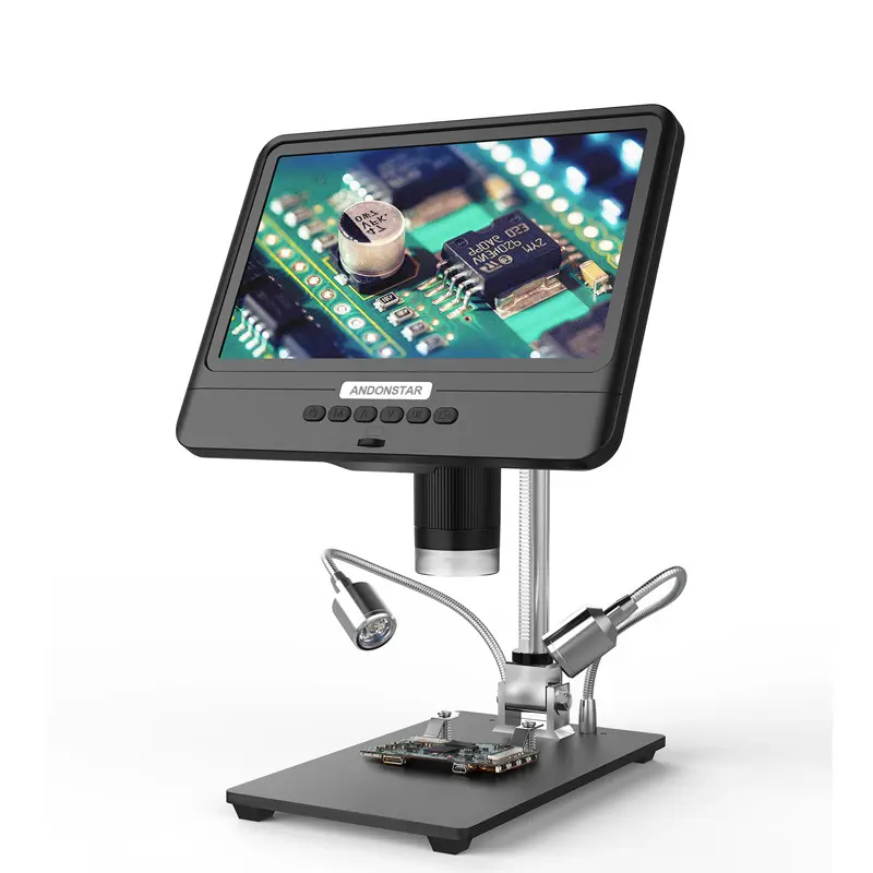 Microscópio digital com monitor LCD de 8,5" 1080P, 2MP, 5X-260X, USB, para celular