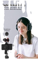 Microphone de nouvelles en aluminium filaire professionnel Double micro caméra fusil de chasse cardioïde polaire pour l'interview enregistrement vidéo en direct