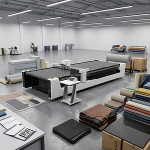 Taglierina CNC a Lama Oscillante <span class=keywords><strong>ad</strong></span> Alta Precisione e Risparmio Energetico con Alimentazione Automatica per l'Industria di Scarpe e Borse - Product Image 4