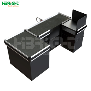 เคาน์เตอร์บริการเหล็กดีไซน์ใหม่ ทนทาน สำหรับเชิงพาณิชย์ เคาน์เตอร์คิดเงินซูเปอร์มาร์เก็ต - Product Image 6