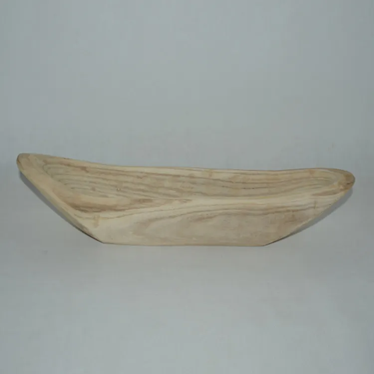 New Hot Selling Products boat shaped wooden bowl handmade carving wood