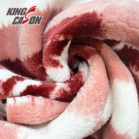 Kingcason, fabricant chinois, tissus en flanelle bouclée à bulles double face 100% polyester imprimés pour lits pour animaux de compagnie, tapis de cage et hamacs
