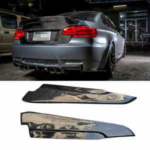 Fibra di carbonio <span class=keywords><strong>E</strong></span> stile paraurti posteriore labbro laterale bilanciere alette Splitter per BMW serie 3 E92 E93 M3 2007-2012 - Product Image 1