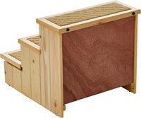Moderne 3-Stufen Holz-Hundetreppe Komfortabler Rutschfester Teppich Abnehmbar Waschbar Tragbar Umweltfreundlich Ohne Montage Betten