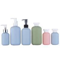 Bouteilles cosmétiques en plastique HDPE doux au toucher de 100/200/300 ml avec pompe ou bouchon à clapet pour gel douche, shampoing, lotion, savon liquide