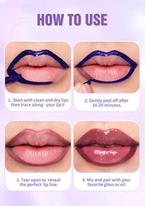 MLM Customizable Peelable Lip Liner Lip Tint Blue Shimmer Matte Finish Waterproof Non-Fading Hydrating Makeup Peelable lip liner - Product Image 4