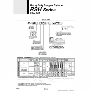 Pièces pneumatiques de cylindre de bouchon de RSH20-15DL résistant de SMC Pneumatics - Product Image 1