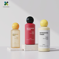Botella de Tóner PET Recargable Premium con Tapa de Bola, Botellas de Aceite Esencial Hidratante para el Cuidado de la Piel y Cosméticos, Color y Logotipo Personalizados