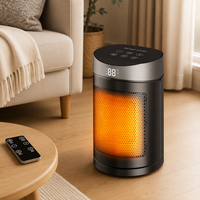 Nouveau radiateur d'air chaud pour la maison, radiateur électrique de bureau à écran tactile avec télécommande, petit radiateur solaire
