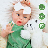 Boneka Bayi Perempuan Realistis 16 Inci Full Platinum Silicone, Bayi Prematur Mikro, Dapat Dicuci, Mainan Lembut Edukatif, Boneka Fashion