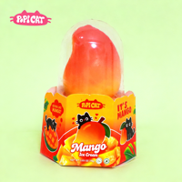 Bubuk Es Krim Lembut Beku Cina Grosir PoPI CAT, Kemasan Kotak, Rasa Buah, Pure Mangga, dengan Cokelat Chip